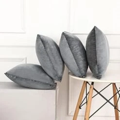 UBeesize Square 18 Inches Throw Pillow Covers Set Of 4, Solid Color Soft Velvet 18x18 Pillow Cover, Neutral Pillow Covers For Sofa Couch Chair Home Decor, Dark Teal Pillow Case -GENERIC Shop 41GB KaAfnL. AC