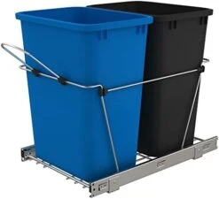 Rev-A-Shelf RV-18KD-18C S Double 35 Quart Sliding Pull-Out Waste Containers Garbage Trash Recycling Bins For Kitchen Cabinets, Black 20 Rev-A-Shelf RV-18KD-18C S Double 35 Quart Sliding Pull-Out Waste Containers Garbage Trash Recycling Bins For Kitchen Cabinets, Black -GENERIC Shop 41GG3oq0OL. AC