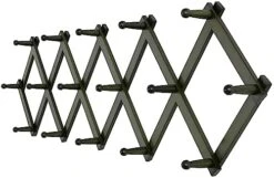 SKOLOO Accordion Wall Hanger, Modern Expandable Coat Rack Wall Mounted, Solid Wooden Wall Hat Rack, 14 Peg, Walnut -GENERIC Shop 41GonVNlGLL. AC