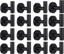 Homagic Towel Hooks Bathroom Hook Wall Towel Hooks 6 Pack Matte Black Coat Hooks, Heavy Duty Robe Hook Holder For Bathroom Kitchen Garage Home Hotel Office Cabinet(Black) -GENERIC Shop 41HQUoe7sxL. AC