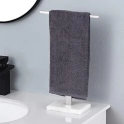 KES Countertop Towel Rack Stand, Free Standing Hand Towel Holder With Marble Base Towel Rack Standing For Bathroom SUS304 Stainless Steel T-Shape Brushed Steel, BTH224-2 -GENERIC Shop 41HgzhyfPaL. AC