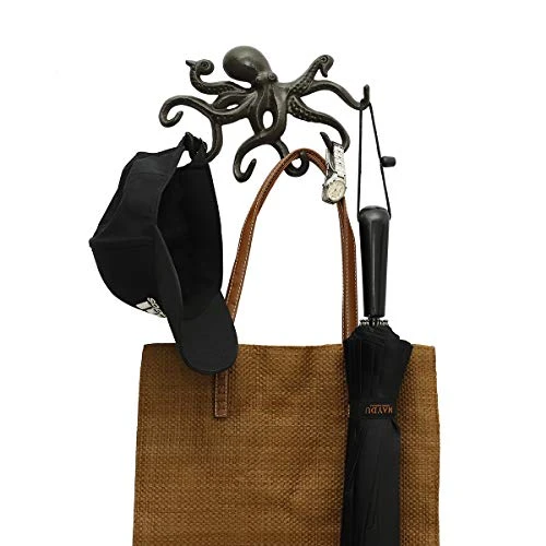 ChasBete Key Holder For Wall, Octopus Coat Hooks Wall Mounted Towel Hooks, Heavy Duty Wall Hooks Decorative With 6 Arms 1 ChasBete Key Holder For Wall, Octopus Coat Hooks Wall Mounted Towel Hooks, Heavy Duty Wall Hooks Decorative With 6 Arms