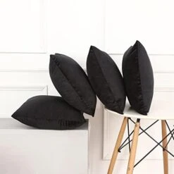 UBeesize Square 18 Inches Throw Pillow Covers Set Of 4, Solid Color Soft Velvet 18x18 Pillow Cover, Neutral Pillow Covers For Sofa Couch Chair Home Decor, Dark Teal Pillow Case -GENERIC Shop 41J1ygJUZuL. AC