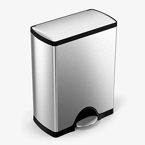 Simplehuman 50 Litre Rectangular Step Can Fingerprint-proof Brushed Stainless Steel + Code Q 60 Pack Liners 2 Simplehuman 50 Litre Rectangular Step Can Fingerprint-proof Brushed Stainless Steel + Code Q 60 Pack Liners - Image 2