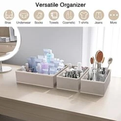 MONINXS 12 Pack Clothes Drawer Organizers, Closet Dresser Drawer Organizers, Baby Clothes Organizer, For Underwear Bras Clothes Storage (Beige) 11 MONINXS 12 Pack Clothes Drawer Organizers, Closet Dresser Drawer Organizers, Baby Clothes Organizer, For Underwear Bras Clothes Storage (Beige) -GENERIC Shop 41JXtZ8mrSS