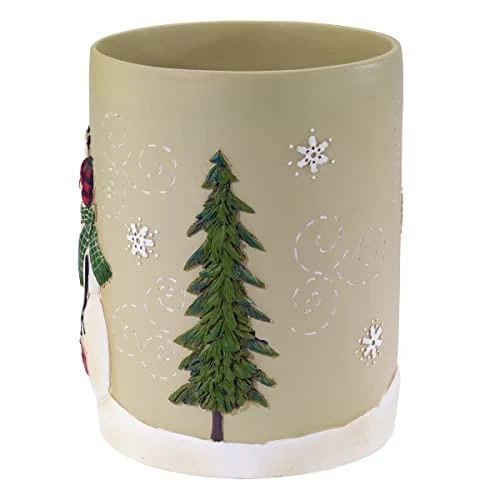 Avanti Linens - Waste Basket, Decorative Trash Can, Holiday Inspired Bathroom Decor (Snowmen Gathering Collection) 4 Avanti Linens - Waste Basket, Decorative Trash Can, Holiday Inspired Bathroom Decor (Snowmen Gathering Collection) - Image 4