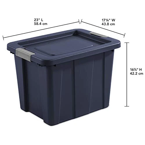 Sterilite 18 Gal. Latching Tuff1 Totes, 18 Gallon, Dark Indigo, 6 Count 2 Sterilite 18 Gal. Latching Tuff1 Totes, 18 Gallon, Dark Indigo, 6 Count - Image 2