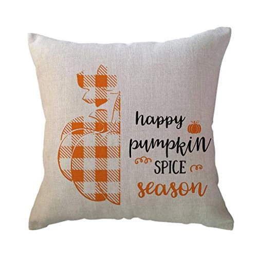 ULOVE LOVE YOURSELF 2Pack Autumn Theme Decorative Throw Pillow Covers Farmhouse Checkers Plaid Hello Fall Maple Leaf Happy Pumpkin Spice Season Cushion Covers Pillowcase 18X18 Inch 3 ULOVE LOVE YOURSELF 2Pack Autumn Theme Decorative Throw Pillow Covers Farmhouse Checkers Plaid Hello Fall Maple Leaf Happy Pumpkin Spice Season Cushion Covers Pillowcase 18X18 Inch - Image 3