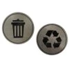 1620Designs Trash Recycle Sticker | Set Of 2 Decals | Indoor Outdoor UV Stable & Weatherproof | Stainless Steel Kitchen Pantry Organization