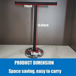 Neutral Brand Countertop Towel Rack With Heavy Marble Base T-Shape Bathroom Hand Towel Holder Stand SUS304 Stainless Steel, Dual Washcloth Display (Black) 12 Neutral Brand Countertop Towel Rack With Heavy Marble Base T-Shape Bathroom Hand Towel Holder Stand SUS304 Stainless Steel, Dual Washcloth Display (Black) -GENERIC Shop 41LvjueGieL