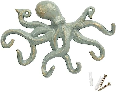 ChasBete Key Holder For Wall, Octopus Coat Hooks Wall Mounted Towel Hooks, Heavy Duty Wall Hooks Decorative With 6 Arms 10 ChasBete Key Holder For Wall, Octopus Coat Hooks Wall Mounted Towel Hooks, Heavy Duty Wall Hooks Decorative With 6 Arms - Image 10