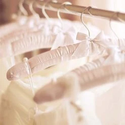 24 Pieces Satin Padded Hangers Satin Hangers With Anti-Rust Swiveling Hook Shoulder Hangers for Hanging Dresses, Sweaters, Suits And More (White) 14 24 Pieces Satin Padded Hangers Satin Hangers With Anti-Rust Swiveling Hook Shoulder Hangers for Hanging Dresses, Sweaters, Suits And More (White) -GENERIC Shop 41MG56TkLRL