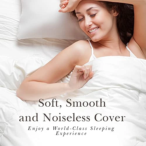 White Classic Zippered Style Pillow Case Cover - Luxury Hotel Collection 200 Thread Count, Soft Quiet Zippered Pillow Protectors, King Size, Set Of 2 3 White Classic Zippered Style Pillow Case Cover - Luxury Hotel Collection 200 Thread Count, Soft Quiet Zippered Pillow Protectors, King Size, Set Of 2 - Image 3