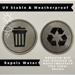 1620Designs Trash Recycle Sticker | Set Of 2 Decals | Indoor Outdoor UV Stable & Weatherproof | Stainless Steel Kitchen Pantry Organization -GENERIC Shop 41MO9lmta5L