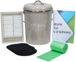 Compost Tumbler, Kitchen Compost Bin Countertop, Indoor Compost Bin Kitchen, Compost Bucket Kitchen, Compost Bins, Compost Caddy, Counter Food Composter For Kitchen, Greige (Beige-Grey) Compost Pail 14 Compost Tumbler, Kitchen Compost Bin Countertop, Indoor Compost Bin Kitchen, Compost Bucket Kitchen, Compost Bins, Compost Caddy, Counter Food Composter For Kitchen, Greige (Beige-Grey) Compost Pail -GENERIC Shop 41N9NLD13vL. AC