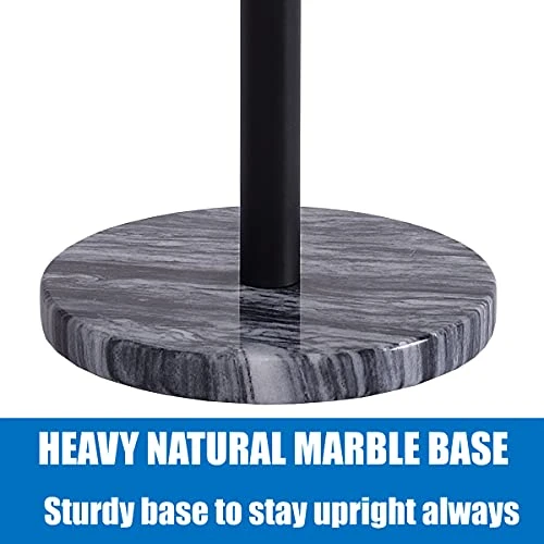 Neutral Brand Countertop Towel Rack With Heavy Marble Base T-Shape Bathroom Hand Towel Holder Stand SUS304 Stainless Steel, Dual Washcloth Display (Black) 2 Neutral Brand Countertop Towel Rack With Heavy Marble Base T-Shape Bathroom Hand Towel Holder Stand SUS304 Stainless Steel, Dual Washcloth Display (Black) - Image 2