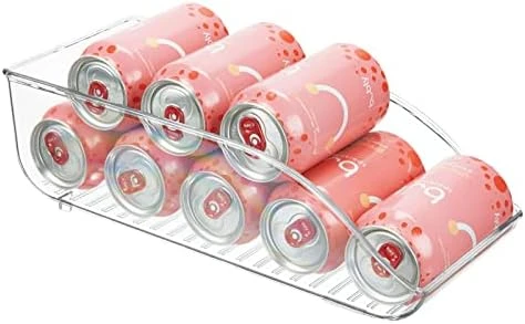 MDesign Small Plastic Water Bottle Stackable Storage Organization Bin With Open Front For Kitchen Refrigerator, Freezer, Pantry, Holds 12 Bottled Drinks/Beverages, Ligne Collection, Clear 10 MDesign Small Plastic Water Bottle Stackable Storage Organization Bin With Open Front For Kitchen Refrigerator, Freezer, Pantry, Holds 12 Bottled Drinks/Beverages, Ligne Collection, Clear - Image 10