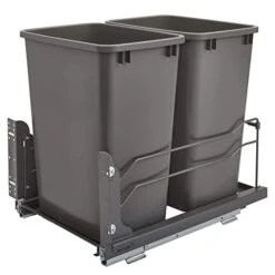 Rev-A-Shelf 53WC-1835SCDM-217 Double 35 Quart Pull-Out Under Mount Kitchen Waste Container Trash Cans With Soft-Close Slides, Silver 19 Rev-A-Shelf 53WC-1835SCDM-217 Double 35 Quart Pull-Out Under Mount Kitchen Waste Container Trash Cans With Soft-Close Slides, Silver -GENERIC Shop 41Nfi02QB5L
