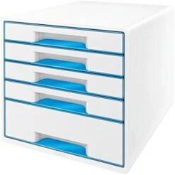 Leitz WOW Cube Storage Box With Drawers 4 Schubladen Metallic Ice Blue -GENERIC Shop 41O8q0TLxAL. AC