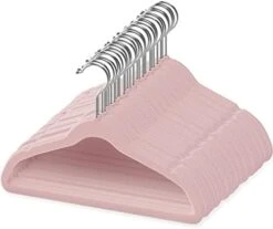 TechZoo 50 Premium Kids Velvet Hangers - 14" Inch Non-Slip Kids Hangers - Ultra Slim Space Saving Children Hangers - 360°Swivel Hook, Strong & Durable Kids & Preteen Hangers - Pink 20 TechZoo 50 Premium Kids Velvet Hangers - 14" Inch Non-Slip Kids Hangers - Ultra Slim Space Saving Children Hangers - 360°Swivel Hook, Strong & Durable Kids & Preteen Hangers - Pink -GENERIC Shop 41OiEQMBF3L. AC