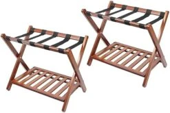 Smart FENDEE 2 Pack Fully Assembled Luggage Racks For Suitcases For Bedroom, Heavy Duty Bamboo Foldable Suitcase Stands With Storage Shelf, Wide Luggage Stand For Guest Room, Hotel, Natural 12 Smart FENDEE 2 Pack Fully Assembled Luggage Racks For Suitcases For Bedroom, Heavy Duty Bamboo Foldable Suitcase Stands With Storage Shelf, Wide Luggage Stand For Guest Room, Hotel, Natural -GENERIC Shop 41Oq8cPTscL. AC