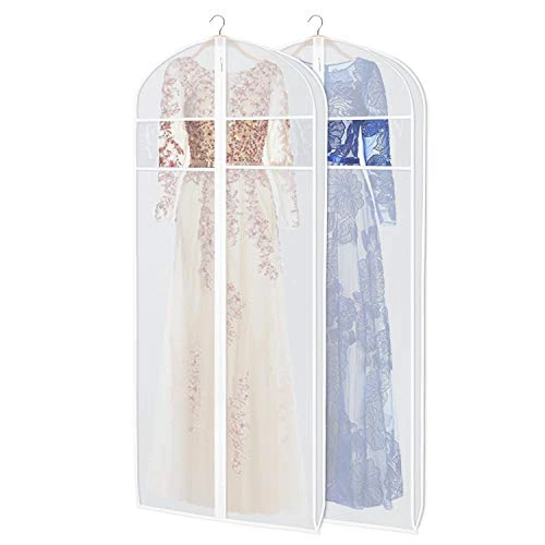 Zilink Dress Garment Bags For Storage 72-inch With Clear Window And 3" Gusset Dress Cover Bag For Long Evening Dresses,Fur Coat, Long Dress Gown Closet Storage 1 Zilink Dress Garment Bags For Storage 72-inch With Clear Window And 3" Gusset Dress Cover Bag For Long Evening Dresses,Fur Coat, Long Dress Gown Closet Storage