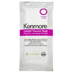 Kenmore 53294 Style O HEPA Cloth Vacuum Bags For Kenmore Upright Vacuum Cleaners 6 Pack,White