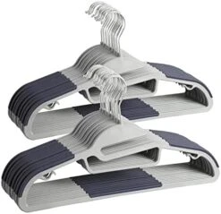 Finnhomy 50 Pack Plastic Hangers, Durable Clothes Hangers With Non-Slip Pads, Space Saving Easy Slide Organizer For Bedroom Closet, Great For Shirts, Pants, White -GENERIC Shop 41Pa4Z2Uc2L. AC