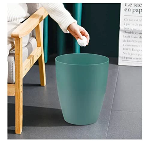 Gereen 2 Gallon Small Trash Can,Oval Small Trash Bin Wastebasket For Bathroom Bedroom Kitchen Countertop Under Sink (2 Pack, Blue+Green) 3 Gereen 2 Gallon Small Trash Can,Oval Small Trash Bin Wastebasket For Bathroom Bedroom Kitchen Countertop Under Sink (2 Pack, Blue+Green) - Image 3