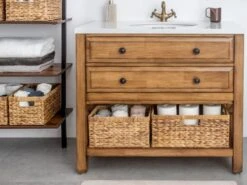 StorageWorks Jumbo Rectangular Wicker Basket, Water Hyacinth Storage Basket With Built-in Handles, 1 Pack -GENERIC Shop 41QQRy3c9jL