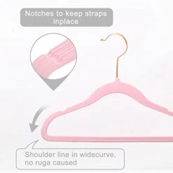 MIZGI Premium Kids Velvet Hangers (Pack Of 50) With Copper/Rose Gold Hooks,Space Saving Ultra Thin,Non Slip Baby Hangers For Children's Skirt Dress Pants,Clothes Hangers(Pink) -GENERIC Shop 41QlGG6Rc6L