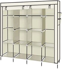 WiCCI 69" Portable Clothes Closet Wardrobe Storage Organizer With Non-Woven Fabric Quick And Easy To Assemble Extra Strong And Durable Dark Brown For Bedroom,Entrance,Living Room 24 WiCCI 69" Portable Clothes Closet Wardrobe Storage Organizer With Non-Woven Fabric Quick And Easy To Assemble Extra Strong And Durable Dark Brown For Bedroom,Entrance,Living Room -GENERIC Shop 41R6doonm1L. AC