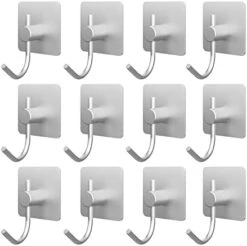VAEHOLD Adhesive Wall Hooks, Heavy Duty Sticky Holder Waterproof Aluminum Towel Hooks For Hanging Coat, Hat, Key, Clothes, Closet Hook Wall Mount For Kitchen, Bathroom, Office (6, Black) -GENERIC Shop 41R8QGzQNrL. AC