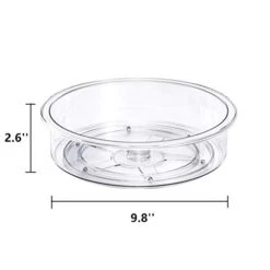 Round Lazy Susan Rotating Turntable Food Storage Container For Cabinet, Pantry, Refrigerator, Countertop, Spinning Organizer For Spices, Condiments, Baking Supplies 9.8'' 2 Pack -GENERIC Shop 41Rdu9QgrpL