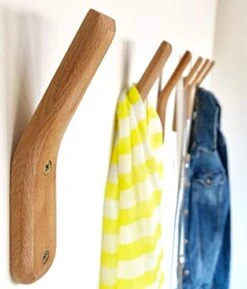 Coat Rack Hooks UMZi Wall Mounted Handmade Beech Wood Hook (Pack Of 2)Modern Wooden Hat Rack Entryway Organizer Bathroom Hanger Rustic Towel Hangers Home And Kitchen Use Pegs(Pack Of 2)(Natural Beech) -GENERIC Shop 41RqJvpTd1L