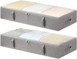TidyCorner 2-Pack Under Bed Storage Containers, 4.5 Inches Tall Low Profile Underbed Clothes Storage Organizer Bin With Sturdy Sidewalls/Bottom, Under The Bed Storage Bags 2 Storage Thin Bins -GENERIC Shop 41RxUnhnznL. AC