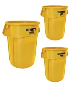 Rubbermaid Commercial Products BRUTE Heavy-Duty Trash/Garbage Can, 55-Gallon, Gray, Wastebasket For Home/Garage/Mall/Office/Stadium/Bathroom, Pack Of 3 -GENERIC Shop 41S9WUwFWfL