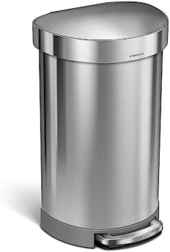 Simplehuman 45 Liter/ 12 Gallon Semi-Round Hands-Free Step Trash Can, Brushed 16 Simplehuman 45 Liter/ 12 Gallon Semi-Round Hands-Free Step Trash Can, Brushed -GENERIC Shop 41SDRdnTX2L. AC