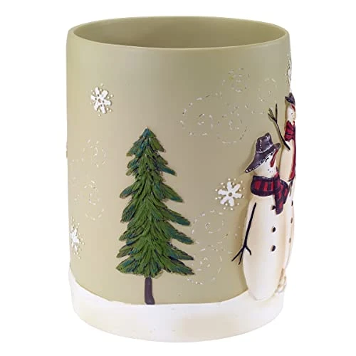 Avanti Linens - Waste Basket, Decorative Trash Can, Holiday Inspired Bathroom Decor (Snowmen Gathering Collection) 2 Avanti Linens - Waste Basket, Decorative Trash Can, Holiday Inspired Bathroom Decor (Snowmen Gathering Collection) - Image 2