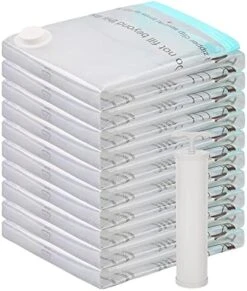 Rainbow Craft 24-PACK Vacuum Storage Bags For Cloths Space Saver Vacuum Bags For Blanket Including 2pc X-Jumbo, 5pc Jumbo, 4pc Large, 4pc Medium&9pc Hand Roll Cloth Bags - With FREE Pump 17 Rainbow Craft 24-PACK Vacuum Storage Bags For Cloths Space Saver Vacuum Bags For Blanket Including 2pc X-Jumbo, 5pc Jumbo, 4pc Large, 4pc Medium&9pc Hand Roll Cloth Bags - With FREE Pump -GENERIC Shop 41Sy2Ui3FKS. AC