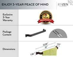 Small Black Hand Towel Holder For Bathroom - Handcrafted Farmhouse Wrought Iron Kitchen Towel Rack - Matte Hand Towel Bar Hanger For Home Or Office - 12" Wall Mounted Rack Fits 10" Towels 12 Small Black Hand Towel Holder For Bathroom - Handcrafted Farmhouse Wrought Iron Kitchen Towel Rack - Matte Hand Towel Bar Hanger For Home Or Office - 12" Wall Mounted Rack Fits 10" Towels -GENERIC Shop 41T1InoHt8L