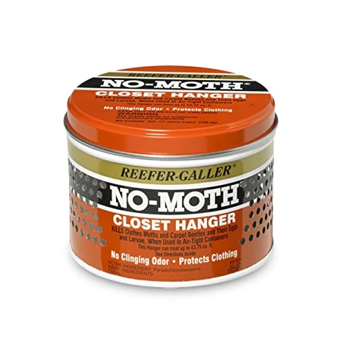 Reefer-Galler NO MOTH Closet Hanger, Kills Clothes Moths, Carpet Beetles, Eggs & Larvae, 3 Pack 1 Reefer-Galler NO MOTH Closet Hanger, Kills Clothes Moths, Carpet Beetles, Eggs & Larvae, 3 Pack