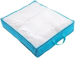 Amelitory Underbed Organizer Container Foldable Fabric Storage Bags With Clear Window For Clothes Blankets 2 Pack,Gray -GENERIC Shop 41V Dt3iHPL. AC