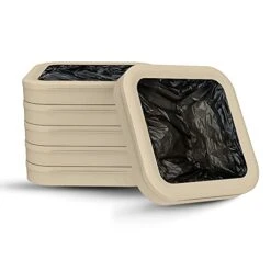 TOWNEW T Air Lite (T02B White) Auto Sealing & Self-Changing 4.4-Gallon Smart Trash Can With Open Top Barrel, Small -GENERIC Shop 41V2LZ6F15L