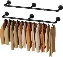 UlSpeed Clothes Rack, 72.5in Wall Mounted Industrial Pipe Clothing Rack, Garment Rack Space Saver Hanging Clothes Rack, Heavy Duty Detachable Garment Rack, Multi-Purpose Hanging Rod For Closet, 1 Pack -GENERIC Shop 41VLZlWz9L. AC