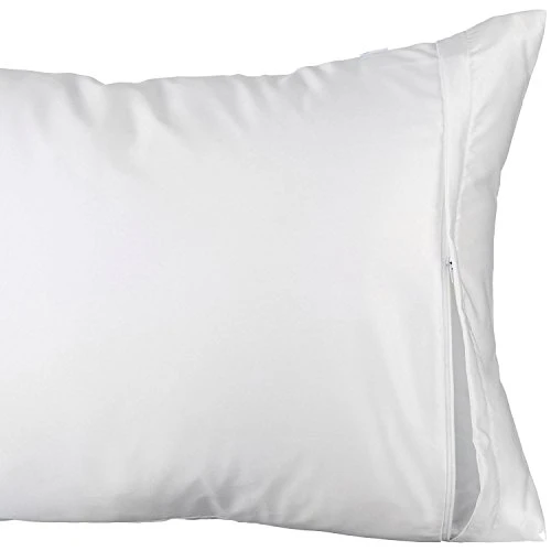 White Classic Zippered Style Pillow Case Cover - Luxury Hotel Collection 200 Thread Count, Soft Quiet Zippered Pillow Protectors, King Size, Set Of 2 1 White Classic Zippered Style Pillow Case Cover - Luxury Hotel Collection 200 Thread Count, Soft Quiet Zippered Pillow Protectors, King Size, Set Of 2
