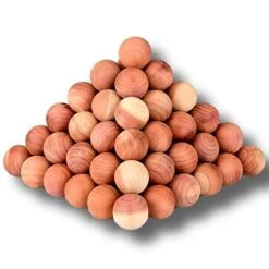 Cedar Balls Clothes Moth Repellant - Premium Quality USA Wood For Closet/Drawers (60 Pack), Protect Clothing With Natural Alternative To Moth Balls, Non-Toxic, Long Lasting, Family Safe, Smells Great.