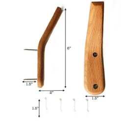 Coat Rack Hooks UMZi Wall Mounted Handmade Beech Wood Hook (Pack Of 2)Modern Wooden Hat Rack Entryway Organizer Bathroom Hanger Rustic Towel Hangers Home And Kitchen Use Pegs(Pack Of 2)(Natural Beech) -GENERIC Shop 41WQb4aSmlL