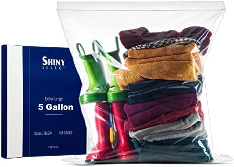 Extra Large Jumbo Size Clear Zipper Storage Bags, Huge 5 Gallon BIG Zip & Lock Resealable Bags, For Food Storage, Freezer, Meat, Home Organization (49 Bags) 7 Extra Large Jumbo Size Clear Zipper Storage Bags, Huge 5 Gallon BIG Zip & Lock Resealable Bags, For Food Storage, Freezer, Meat, Home Organization (49 Bags) - Image 7