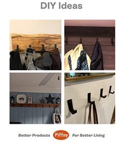 Piffny Robe & Towel Hook, 6 Pack Heavy Duty Stainless Steel Outdoor Wall Hooks For Hanging Towel, Coat, Backpack, Keys, Etc (Modern Industrial) -GENERIC Shop 41WVqyLYs1S